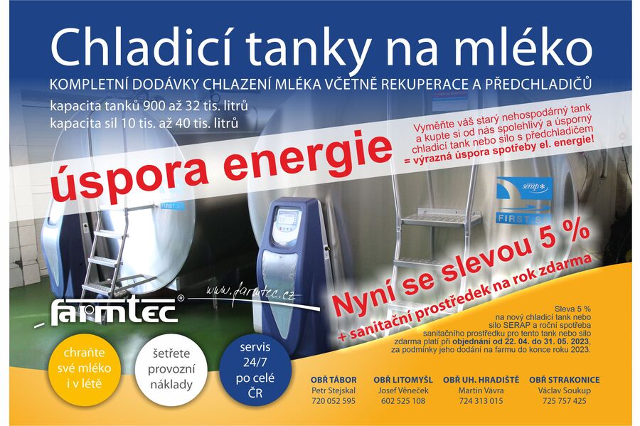 Chladící tanky na mléko nyní výhodně